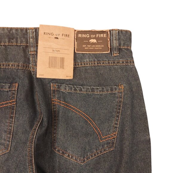 Ring of Fire Men’s Blue Jeans - W34 x L30, Droopy Drop Crotch, NWT - Picture 7 of 10